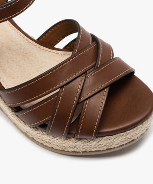 Sandales femme à talon compensé et brides croisées vue6 - GEMO(URBAIN) - GEMO