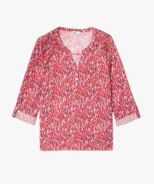 Tee-shirt femme avec manches ¾ avec smocks sur les épaules vue4 - GEMO 4G FEMME - GEMO