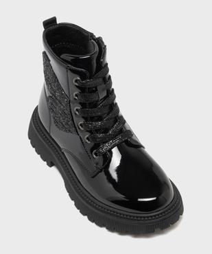Boots rangers vernies à détails pailletés fille vue5 - LOVELY WINGS - GEMO