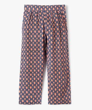 Pantalon fille large et fluide à motifs vue1 - GEMO (ENFANT) - GEMO