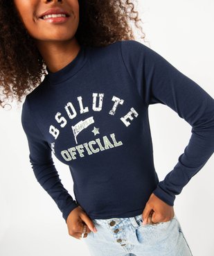 Tee-shirt manches longues coupe courte femme - Camps United vue2 - CAMPS UNITED - GEMO