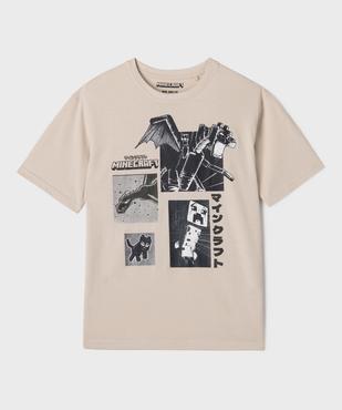 Tee-shirt manches courtes imprimé garçon - Minecraft vue2 - MINECRAFT - GEMO