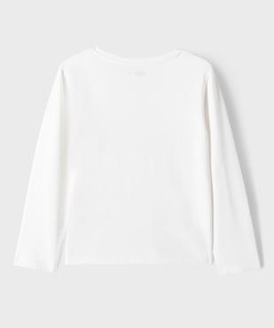Tee-shirt manches longues avec motif girly fille vue3 - GEMO 4G FILLE - GEMO