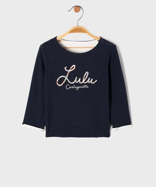 Tee-shirt manches longues réversible bébé fille - LuluCastagnette vue1 - LULU CASTAGNETTE GEMO FOR GOOD - GEMO