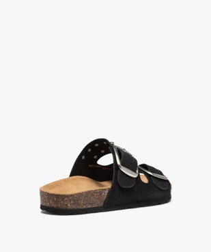 Mules femme à brides en cuir et clous métalliques vue4 - GEMO (CASUAL) - GEMO