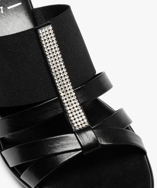 Mules femme à talon compensé et brides élastiques vue6 - GEMO(URBAIN) - GEMO