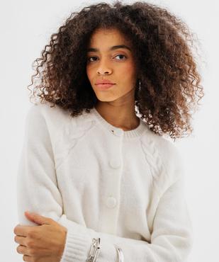 Gilet col rond boutonné femme vue2 - GEMO(FEMME PAP) - GEMO