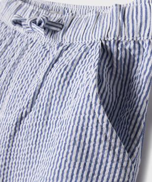 Short rayé en maille gaufrée garçon vue3 - GEMO (ENFANT) - GEMO