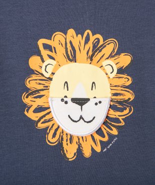 Pyjama 2 pièces en coton à motif lions bébé vue3 - GEMO 4G BEBE - GEMO
