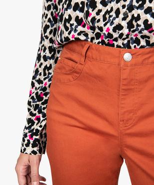 Pantalon femme regular taille haute en stretch vue2 - GEMO(FEMME PAP) - GEMO