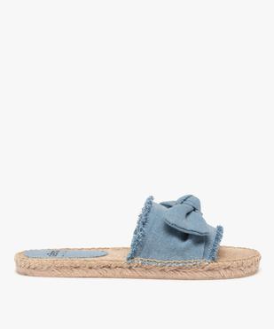 Mules femme plates à semelle en jute et bandeau denim vue1 - GEMO (CASUAL) - GEMO