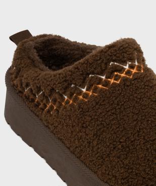 Boots basses fourrées à semelle plateforme crantée femme vue6 - 5 MILES - GEMO