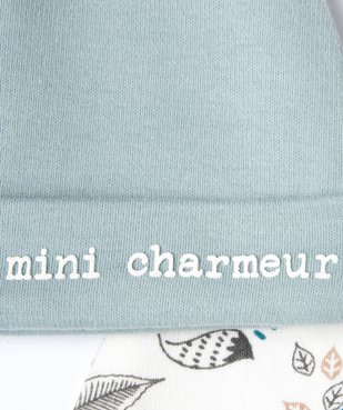 Bonnet de naissance avec revers bébé garçon (lot de 2) vue3 - GEMO(BB COUCHE) - GEMO
