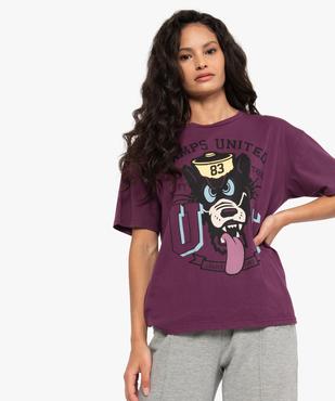 Tee-shirt femme ample à manches courtes et motif XXL - CAMPS vue1 - CAMPS UNITED - GEMO