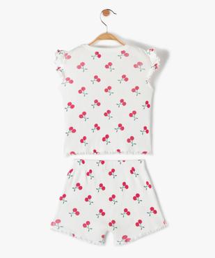 Pyjama bébé fille 2 pièces en maille côtelée vue3 - GEMO(BB COUCHE) - GEMO