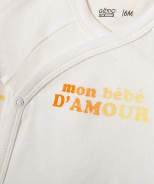 Body manches courtes fermeture croisée bébé (lot de 3) vue2 - GEMO 4G BEBE - GEMO