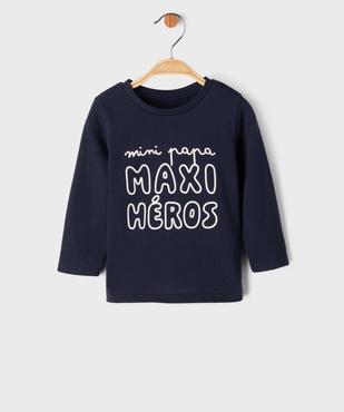 Tee-shirt manches longues à message bébé garçon vue1 - GEMO(BEBE DEBT) - GEMO