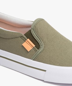 Slip-on garçon en toile unie à col élastiqué vue6 - GEMO 4G GARCON - GEMO