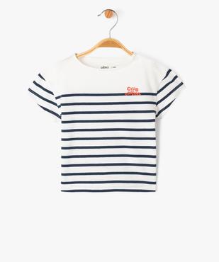 Tee-shirt à manches courtes à rayures bébé garçon vue1 - GEMO(BEBE DEBT) - GEMO