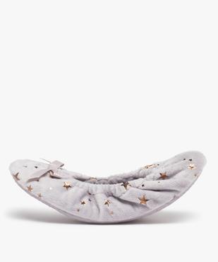 Chaussons femme ballerines en velours + pochette de voyage vue4 - GEMO(HOMWR FEM) - GEMO