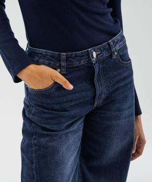 Jean barrel en denim 100% coton femme vue2 - GEMO(FEMME PAP) - GEMO