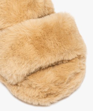 Chaussons femme mules plates en textile peluche vue6 - GEMO(HOMWR FEM) - GEMO