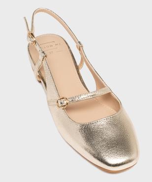 Ballerines vernies slingback à bout carré et brides femme - Follow Me vue5 - FOLLOW ME - GEMO