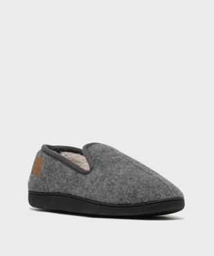 Chaussons fourrées forme pantoufle en velours homme - Roadsign vue2 - ROADSIGN D - GEMO
