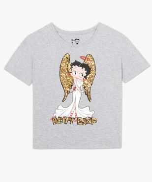 Tee-shirt femme avec motif en sequins brodés – Betty Boop vue4 - BETTY BOOP - GEMO