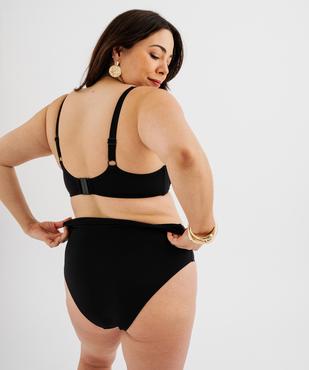 Haut de maillot de bain à armatures en maille texturée femme grande taille vue4 - GEMO (PLAGE) - GEMO