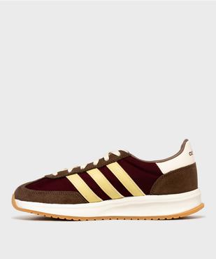 Baskets basses en cuir Run 70s 2.0 femme - Adidas vue3 - ADIDAS - GEMO