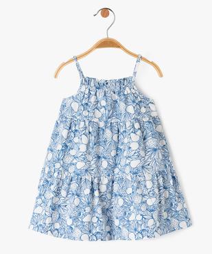 Robe à fines bretelles et volants imprimés bébé fille vue1 - GEMO(BEBE DEBT) - GEMO