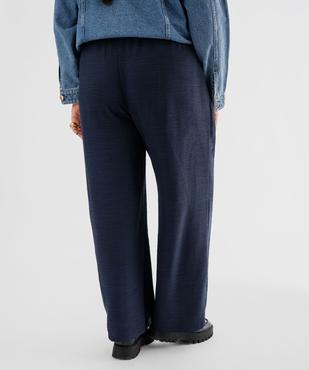 Pantalon fluide avec taille élastique femme grande taille vue3 - GEMO (G TAILLE) - GEMO