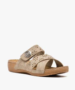 Sandales femme confort avec brides ornées de strass vue2 - GEMO (CONFORT) - GEMO