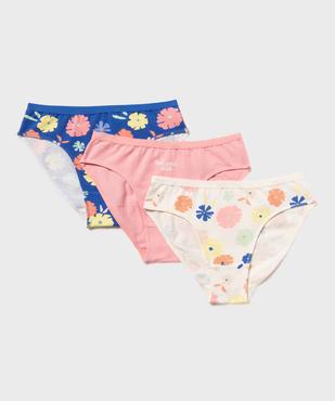 Culottes en coton stretch imprimés fille (lot de 3) vue1 - GEMO 4G FILLE - GEMO