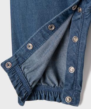 Combinaison longue en chambray bébé fille - LuluCastagnette vue3 - LULUCASTAGNETTE - GEMO