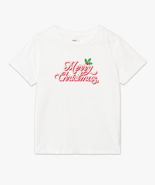 Tee-shirt manches courtes imprimé pailleté Noël femme vue4 - GEMO(FEMME PAP) - GEMO