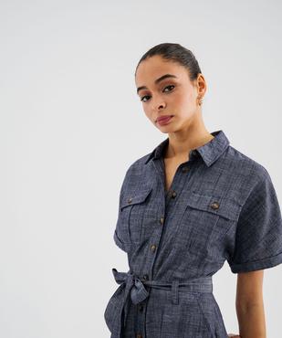 Combishort à manches courtes femme - LuluCastagnette vue2 - LULUCASTAGNETTE - GEMO