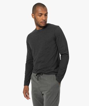 Tee-shirt à manches longues et col rond homme vue1 - GEMO 4G HOMME - GEMO