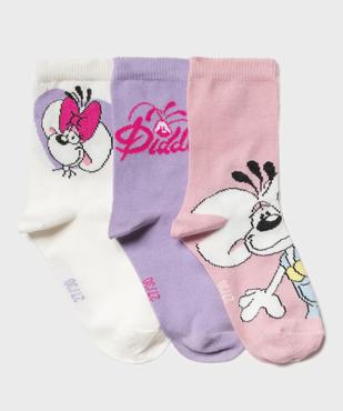 Chaussettes à motifs girly fille (lot de 3) - Diddl vue1 - DIDDL - GEMO