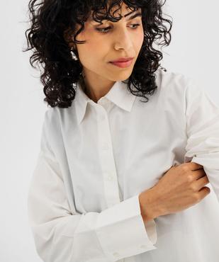 Chemise coupe oversize en coton femme vue2 - GEMO(FEMME PAP) - GEMO