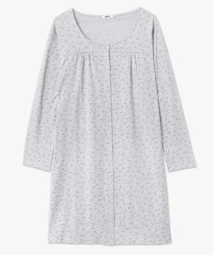 Chemise de nuit femme à manches longues boutonnée sur l’avant vue4 - GEMO(HOMWR FEM) - GEMO