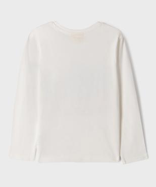 Tee-shirt manches longues en jersey de coton imprimé fille - Stitch vue3 - LILO & STITCH - GEMO
