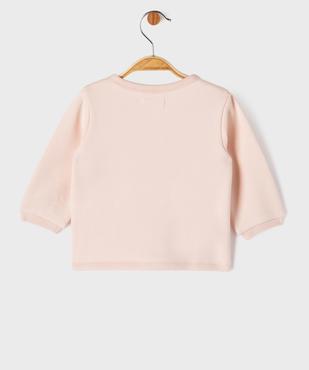 Sweat brassière molletonné avec fermeture latérale bébé fille vue4 - GEMO 4G BEBE - GEMO