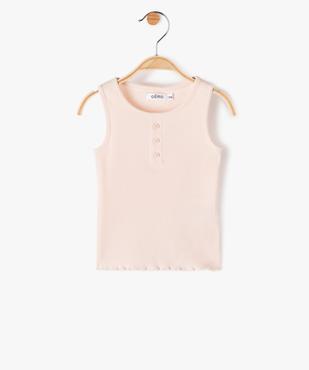 Débardeur bébé fille en maille côtelée  vue1 - GEMO 4G BEBE - GEMO
