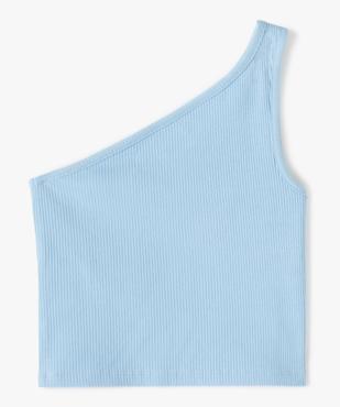 Débardeur fille asymétrique en maille côtelée vue3 - GEMO (JUNIOR) - GEMO