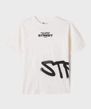 Tee-shirt manches courtes avec inscriptions graffiti garçon vue1 - GEMO 4G GARCON - GEMO