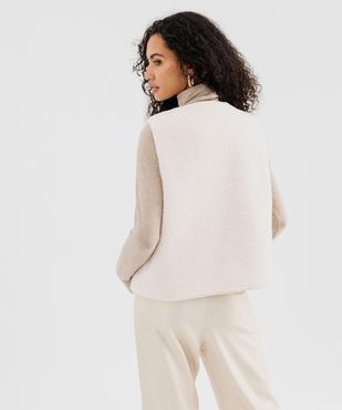 Veste sans manches en sherpa femme vue4 - GEMO 4G FEMME - GEMO