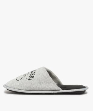 Chaussons garçon forme mule avec motif jeu vidéo vue3 - GEMO 4G GARCON - GEMO