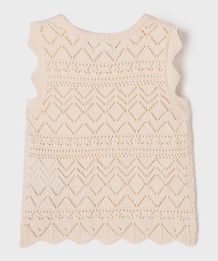 Débardeur en maille ajourée fille - LuluCastagnette vue3 - LULUCASTAGNETTE - GEMO